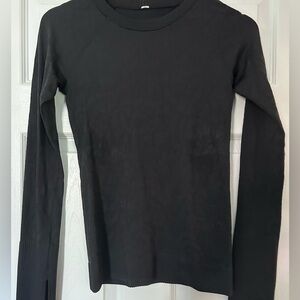 Lululemon black floral long sleeve
